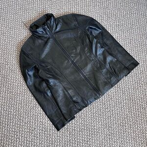 Vintage Wilsons Maxima Leather Jacket Black Zip Up Women’s L